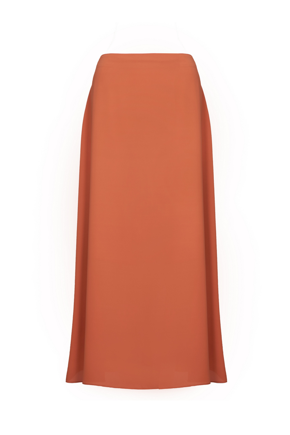 Оранжевая юбка миди